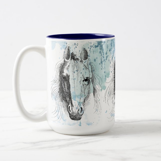 Tasse 2 Couleurs Chevaux (Gauche)