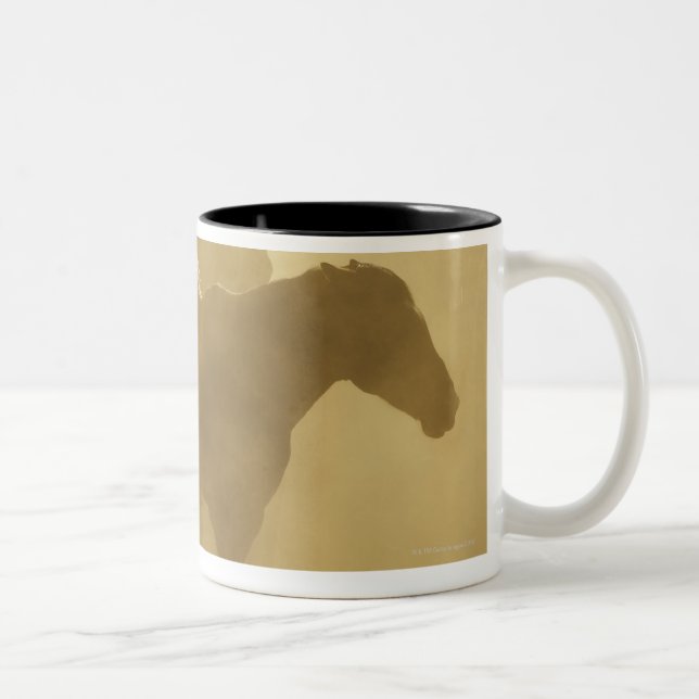 Tasse 2 Couleurs Chevaux dans le corral (Droit)