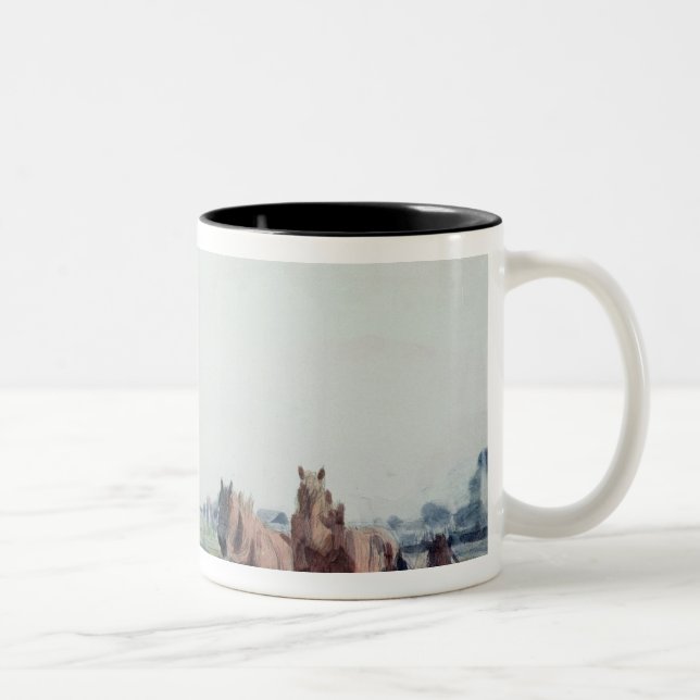 Tasse 2 Couleurs Chevaux de charrue (Droit)