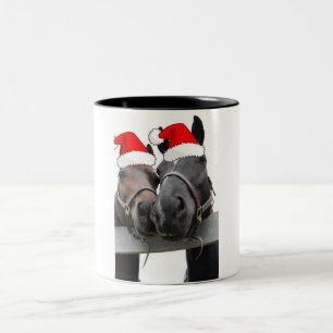 Tasse 2 Couleurs Chevaux de Noël