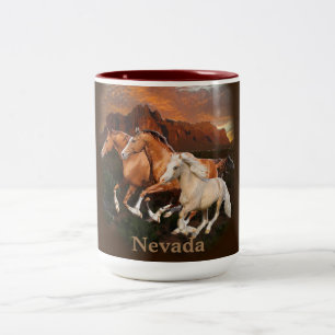 Tasse 2 Couleurs Chevaux sauvages d'Arizona