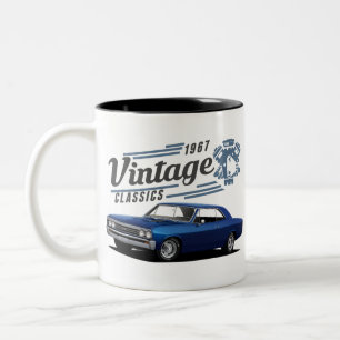Tasse 2 Couleurs Chevelle bleu vintage
