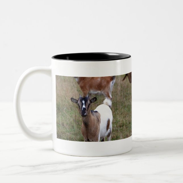 Tasse 2 Couleurs Chèvre dans un champ (Gauche)