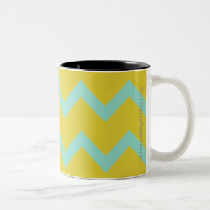 Tasse 2 Couleurs Chevron en aqua + concepteur contemporain