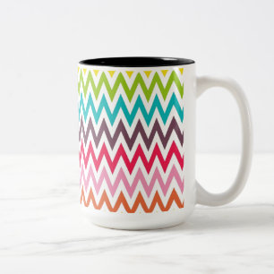 Tasse 2 Couleurs Chevron Rainbow