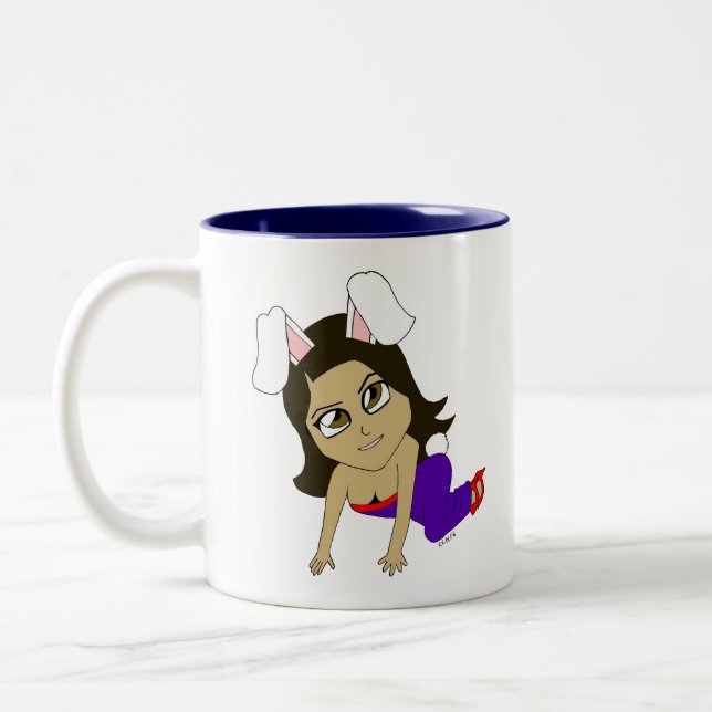Tasse 2 Couleurs chibi bunnygirl (Gauche)