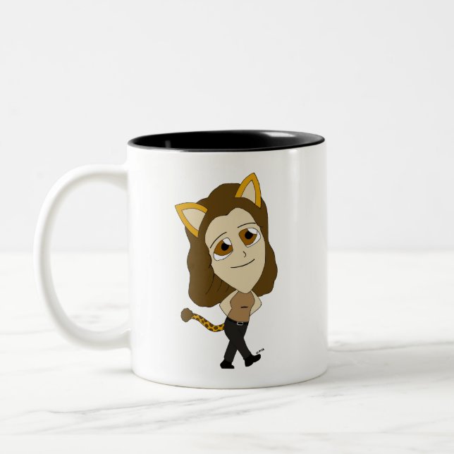 Tasse 2 Couleurs chibi catgirl (Gauche)
