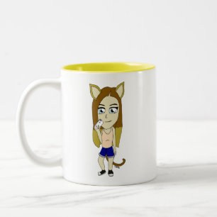 Tasse 2 Couleurs Chibi Catgirl