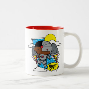 Tasse 2 Couleurs Chibi Cyborg S'Est Éteint !