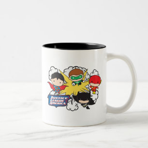 Tasse 2 Couleurs Chibi Justice League of America Explosion