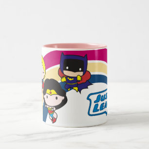 Tasse 2 Couleurs Chibi Justice League Rainbow