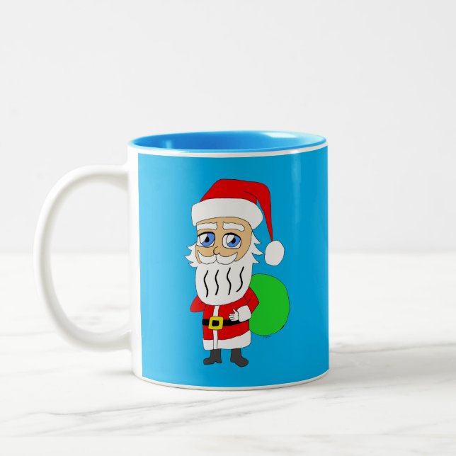 Tasse 2 Couleurs Chibi Santa Claus (Gauche)