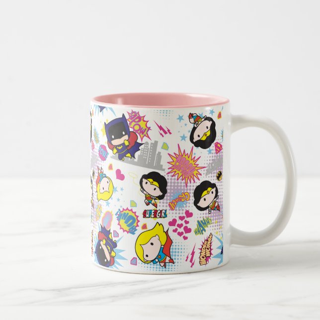 Tasse 2 Couleurs Chibi Super Heroine Motif (Droit)