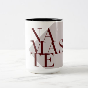 Tasse 2 Couleurs Chic Namaste Yoga inspiré   Grosse Musique