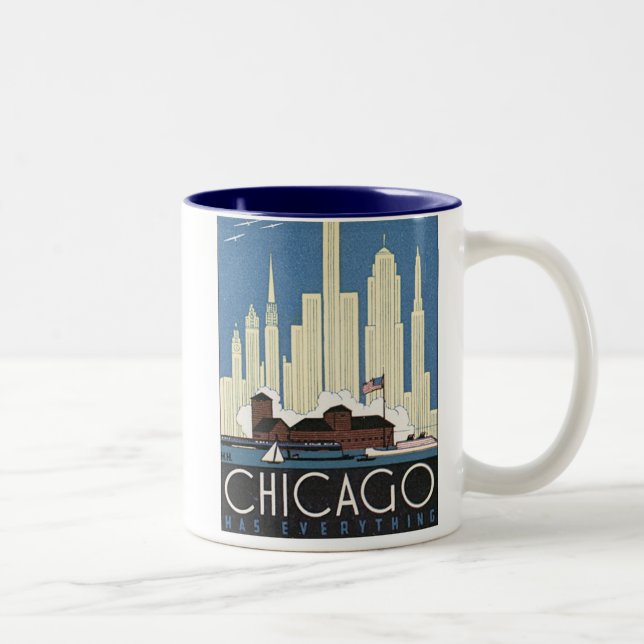 Tasse 2 Couleurs Chicago a tout (Droit)