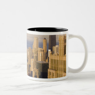 Tasse 2 Couleurs Chicago, Illinois, vue panoramique depuis la Sears