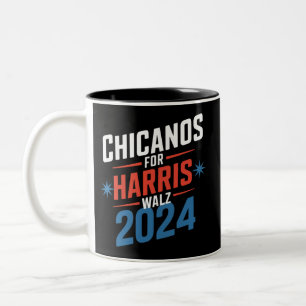 Tasse 2 Couleurs Chicanos pour Harris Walz 2024 Présidentielle 