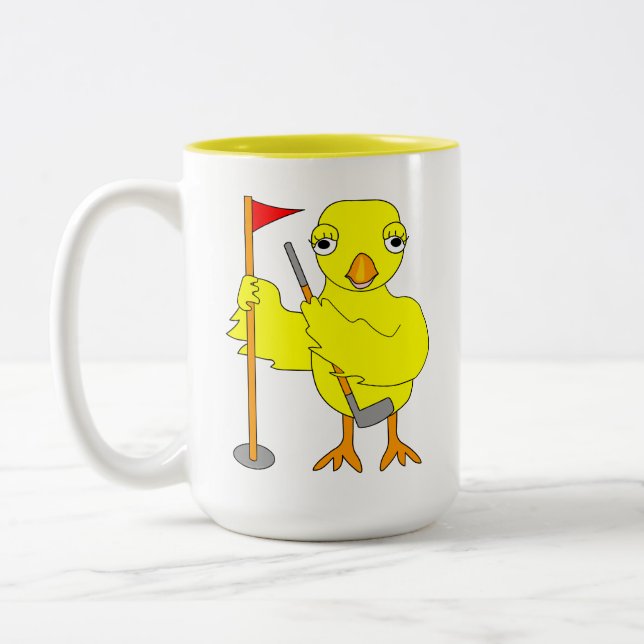Tasse 2 Couleurs Chick de golf (Gauche)