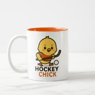Tasse 2 Couleurs Chick de hockey