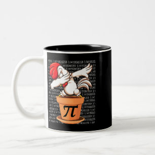 Tasse 2 Couleurs Chicken Pot Pi Chemise Pi Jour 2023 Maths drôle 3 