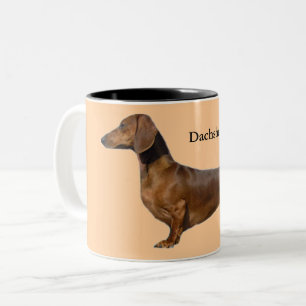 Tasse 2 Couleurs Chien Brown mignon Dachshund