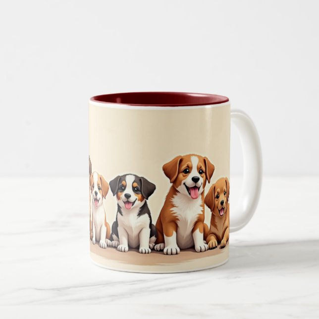 Tasse 2 Couleurs Chien chéris (Devant droit)