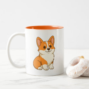 Tasse 2 Couleurs Chien Corgi Mignon