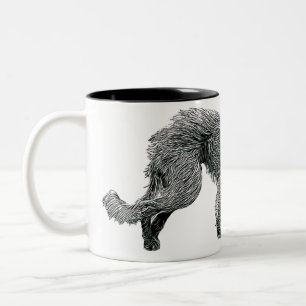 Tasse 2 Couleurs Chien de Bedlington Whippet Lurcher