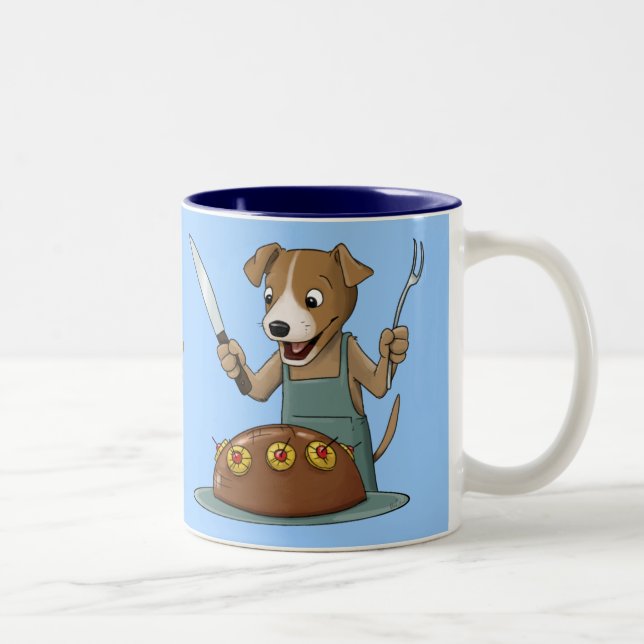Tasse 2 Couleurs Chien de bouffe (Droit)