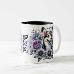 Tasse 2 Couleurs Chien de Corgi mignon