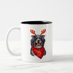 Tasse 2 Couleurs Chien de montagne bernois de Noël