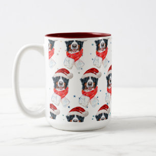 Tasse 2 Couleurs Chien de montagne bernois de Noël