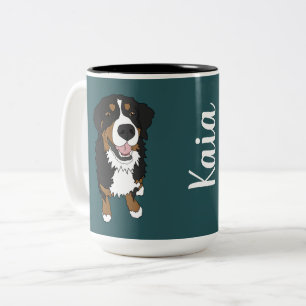 Tasse 2 Couleurs Chien de montagne bernois personnalisé  