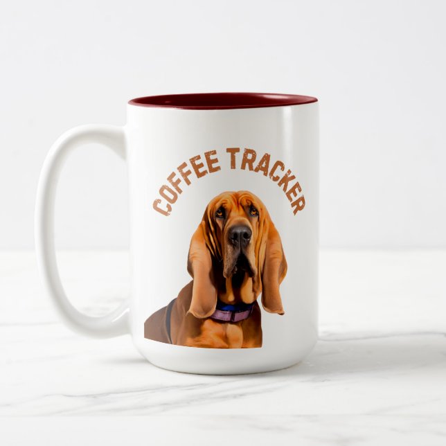 Tasse 2 Couleurs Chien de pisteur de café (Gauche)