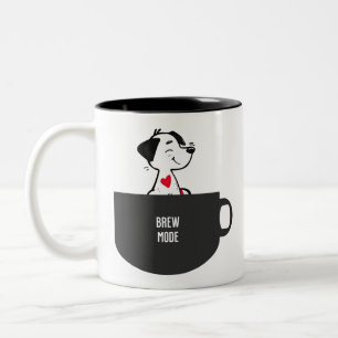 Tasse 2 Couleurs Chien en mode café