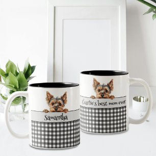 Tasse 2 Couleurs Chien Maman Yorkie Custom