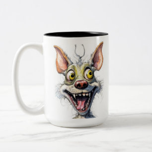 Tasse 2 Couleurs Chien monstre amusant : Chihuahua chuckling