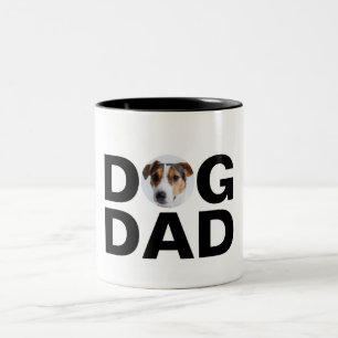 Tasse 2 Couleurs Chien papa, Photo personnalisée Papa Cadeau à deux