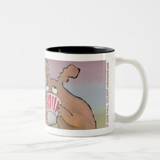 TASSE 2 COULEURS CHIEN SOUFFLANT $14,95