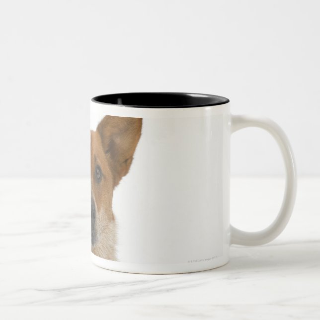 Tasse 2 Couleurs Chien sur le blanc 01 (Droit)