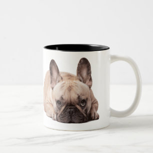 Tasse 2 Couleurs Chien-taupe français mignon