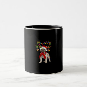 Tasse 2 Couleurs Chien-taureau français Magnifique renne Arbre de N