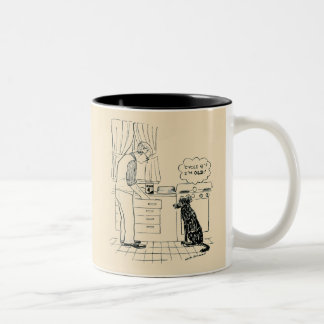 Tasse 2 Couleurs Chien vieillissant