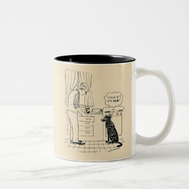 Tasse 2 Couleurs Chien vieillissant (Droit)