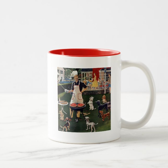 Tasse 2 Couleurs Chiens chauds (Droit)