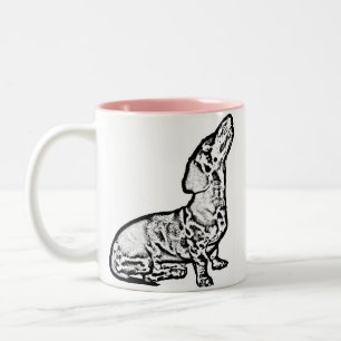 Tasse 2 Couleurs chiens de saucisse du coeur i