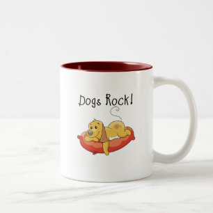 Tasse 2 Couleurs Chiens Rock Tshirts et cadeaux