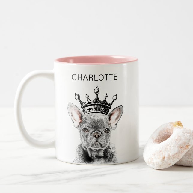 Tasse 2 Couleurs Chiffre d'affaires français chic (Avec donut)
