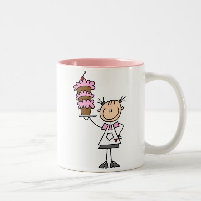 Tasse 2 Couleurs Chiffre femelle Baker de bâton (Droit)