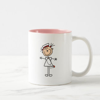Tasse 2 Couleurs Chiffre femelle blanc cadeaux de bâton de